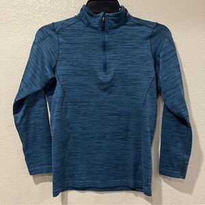 Kuhl Alloy Boy  Medium (10-12) Blue 1/4 Zip Pullover Shirt Lightweight Mid Layer